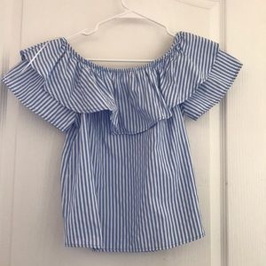 stripped off-shoulder top